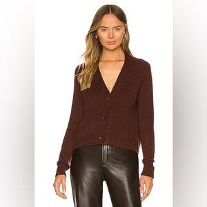 One Grey Day Curtis Cashmere Cardigan in Cinnebar, Size S